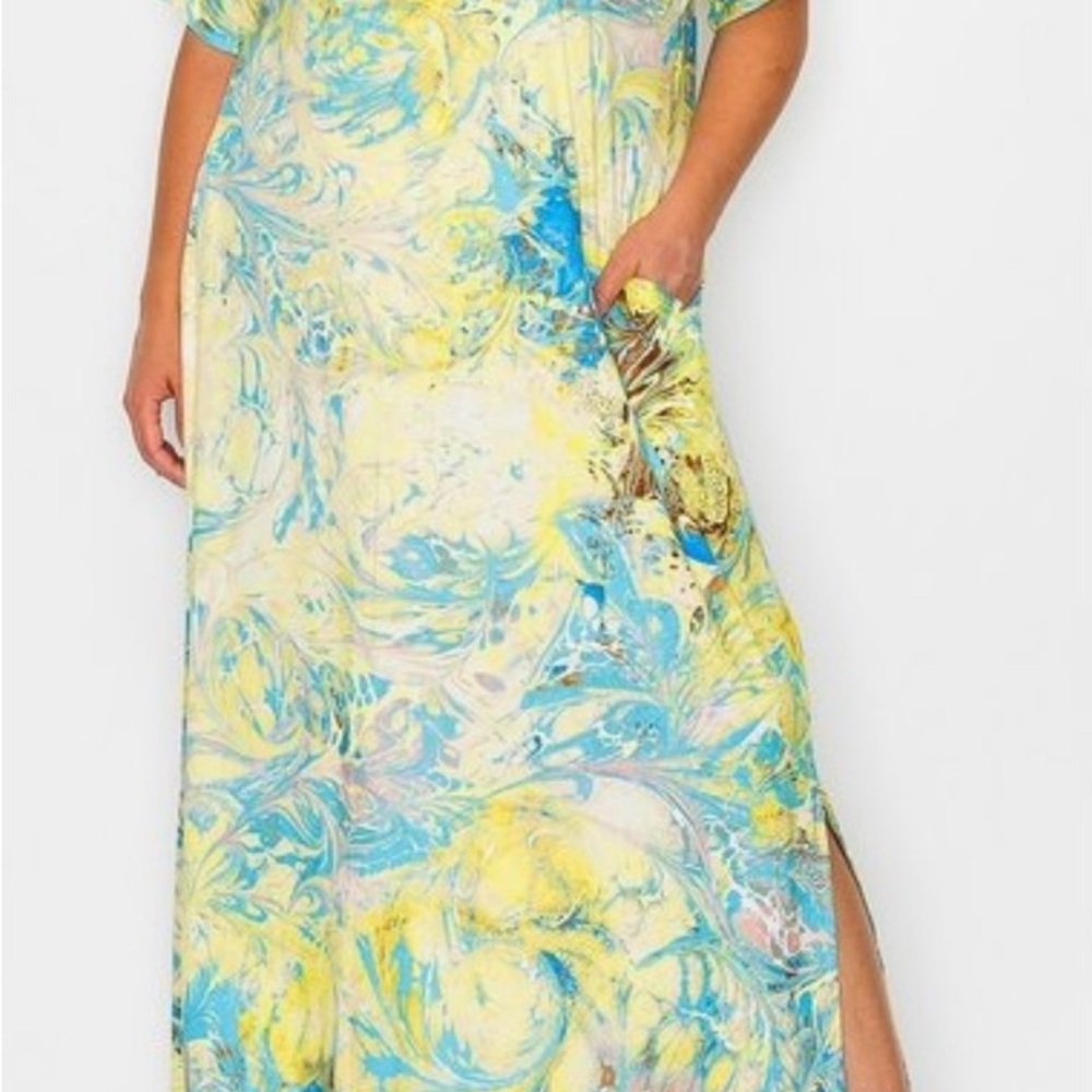 Elegant Multicolor Maxi Dress